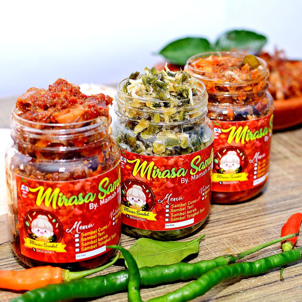 

Paket andalan 120 gram sambal/sambal cumi/sambal ijo/teri/sambel tongkol/mirasa sambel
