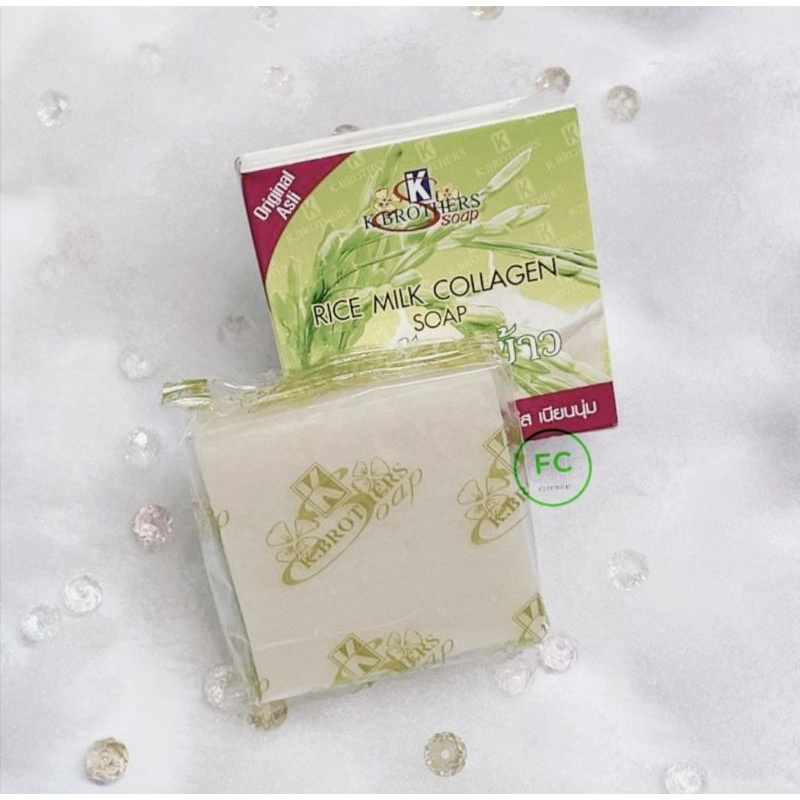 Jual KBrothers Rice Milk Collagen Soap 60g Shopee Indonesia