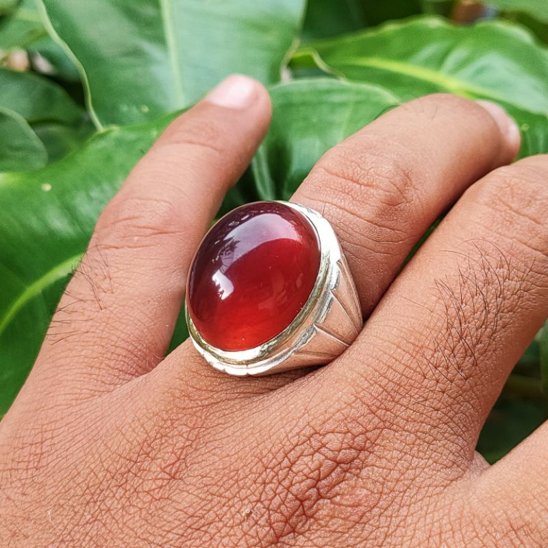 CINCIN BATU AKIK NATURAL AMBER KATILAYU KODE 02245