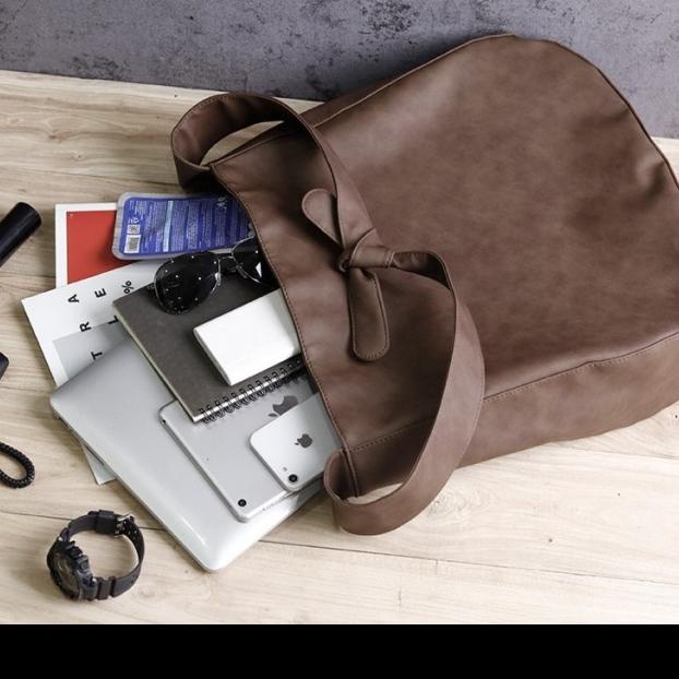 Tas Selempang Kulit Pria Tas Kulit Pria Tote Bag Kulit CELCIUS Coklat - Hitam