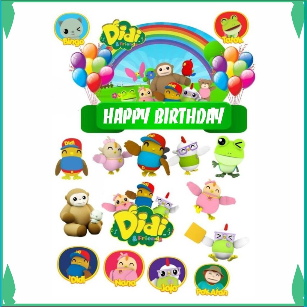 

TOPER KUE TOPPER CAKE ULANG TAHUN / HIASAN KUE CUSTOM DIDI & FRIENDS FADHILSOUVENIR