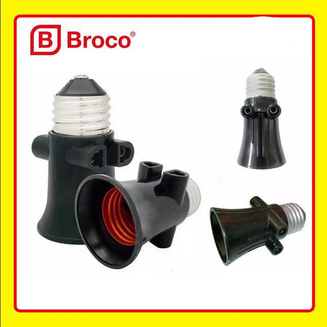 FITTING LAMPU GANTUNG KOMBINASI 2 COLOKAN BROCO 226