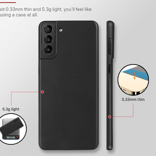 Asenaru Galaxy Note 20/Ultra Case Super Slim Signature Casing - Galaxy Note 20,Hitam