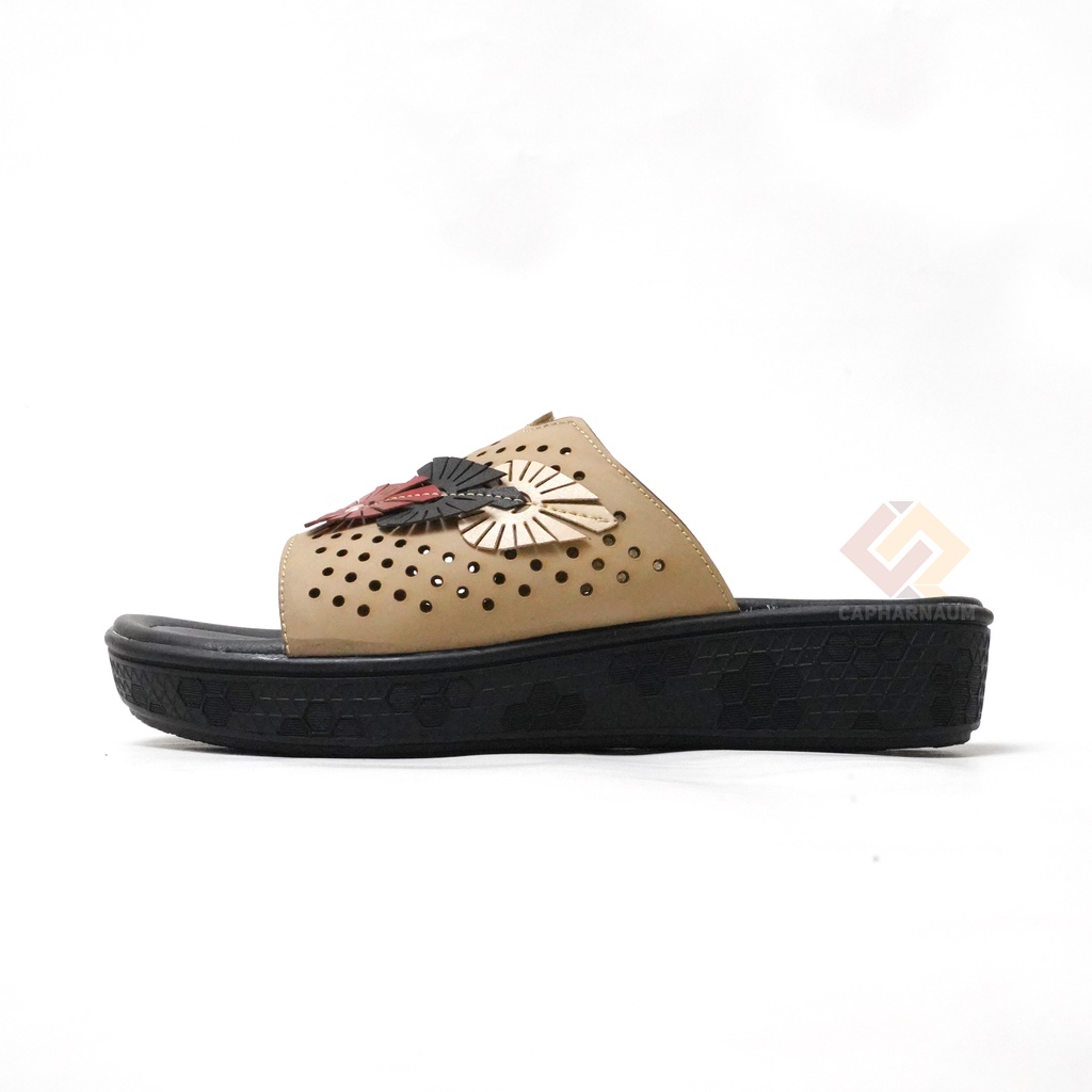 CAPHARNAUM [LTB 401] Sendal Selop Hak Sofiya Sandal Slip On Wanita Sandal Wedges Kasual Wanita