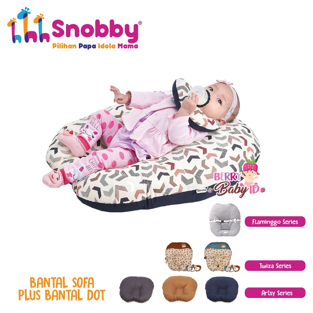 Snobby Bantal Sofa + Bantal Dot Sofa Bed Bayi Multifungsi Print Berry Mart