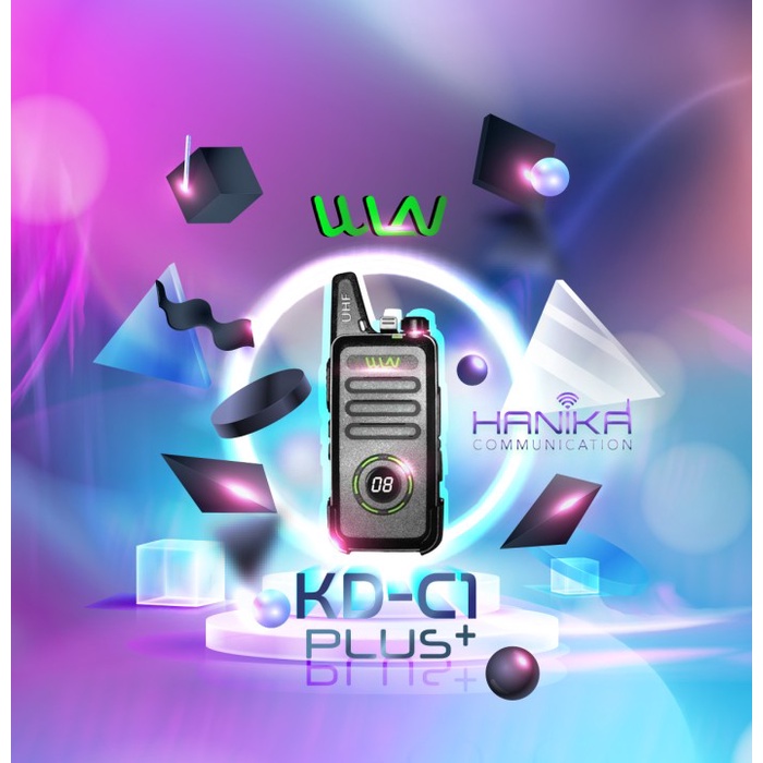 Wln Kd-C1 Plus Ht Uhf Hitam Garansi Layar Ch Handie Talkie Wlan Kdc1