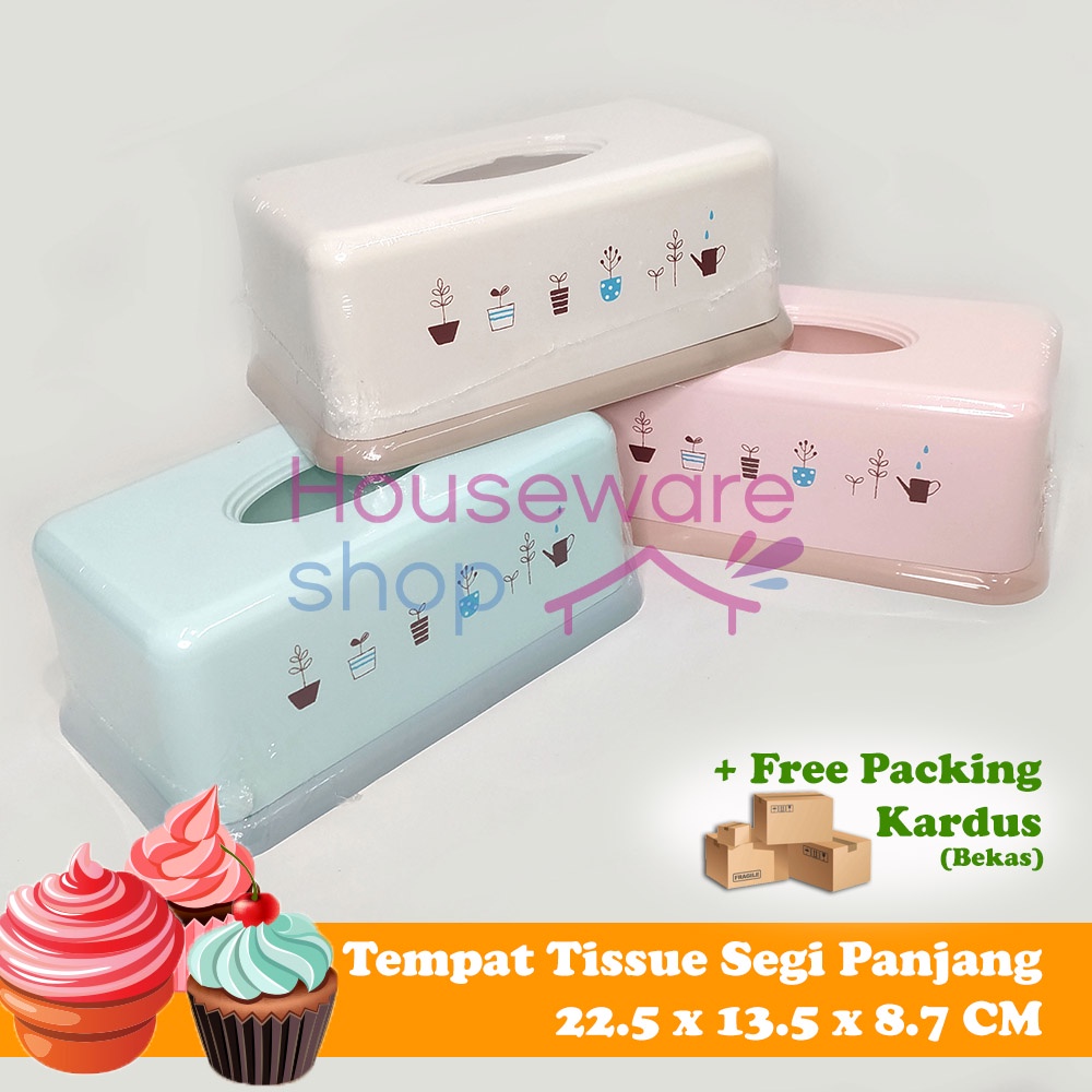 Tempat Tissue / Tissue Box / Tempat Tisu Kotak Panjang Warna