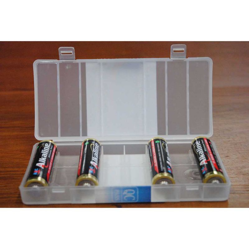 Doublepow Transparent Battery Case for AA