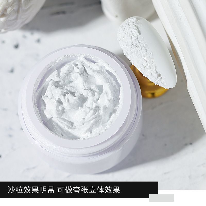 NEW GYPSUM GEL GLUE NO SEALING LAYER BLACK WHITE COLOR / HIASAN GYPSUM NAILART GAYA KOREA