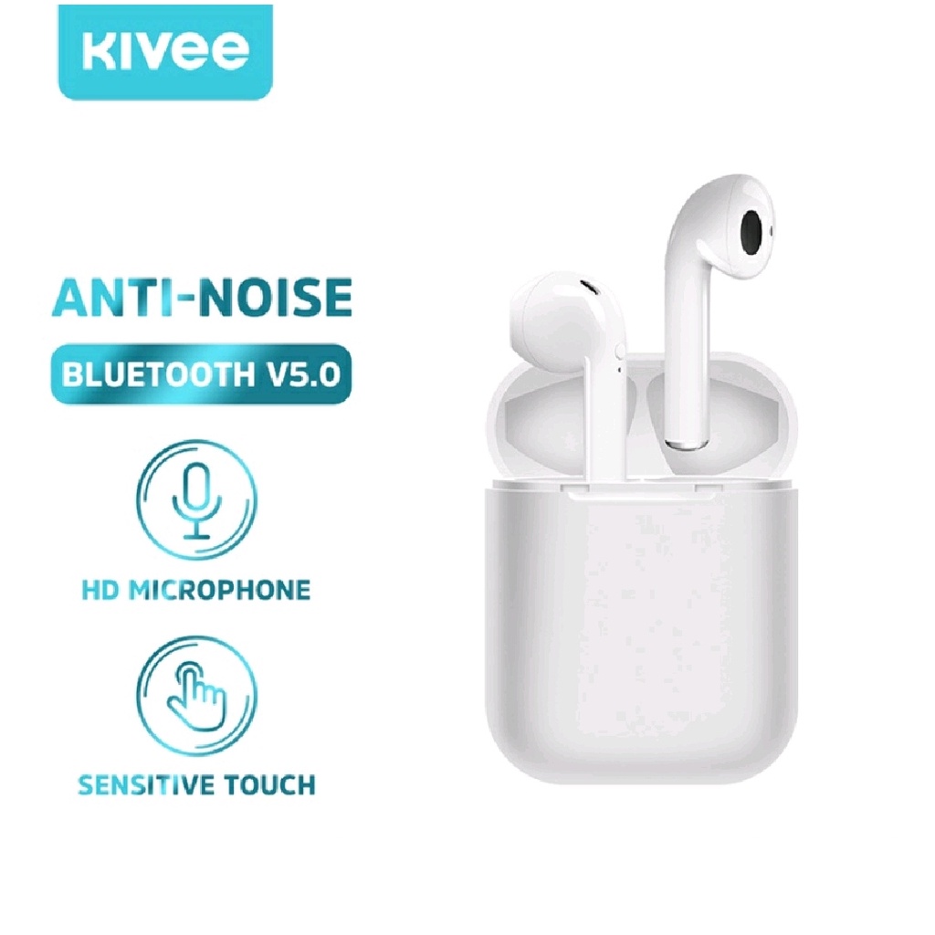 KIVEE Earphone TWS Bluetooth Headset True Wireless Stereo HIFI Noise