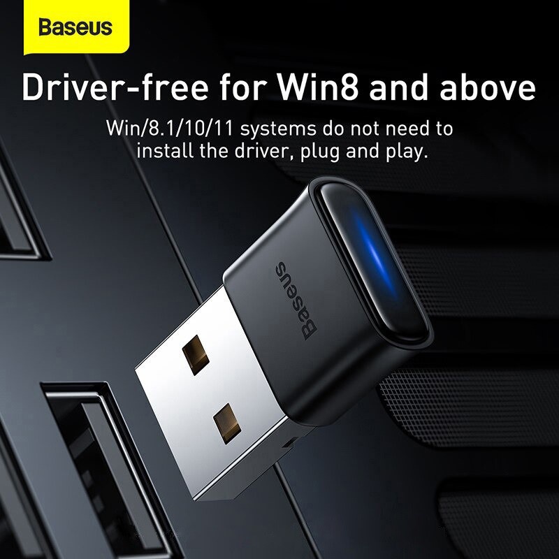 Baseus Original BA04 USB Wireless Adapter Bluetooth Version 5.0 Dongle Adaptor Receiver Ori