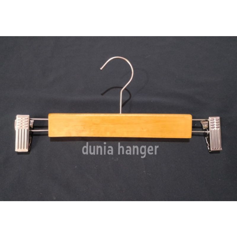 Hanger JEPIT KAYU CELANA | LUSINAN 12 pcs