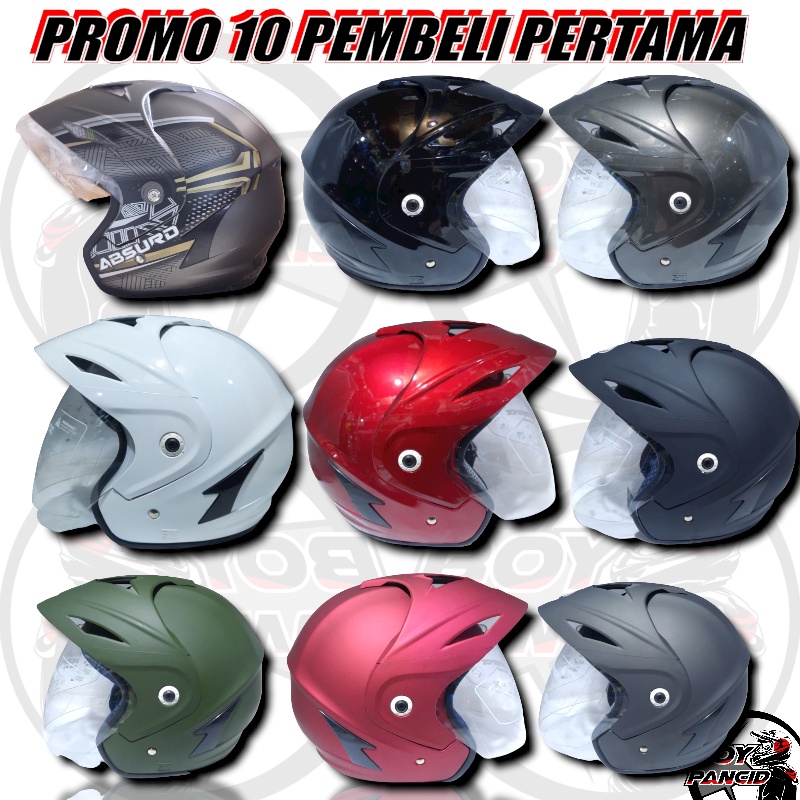 HELM HALF FACE INK PAKETOPI MOTIF POLOS JP5 PAKE TOPI PRIA WANITA CEWEK COWOK CENTO CX22 IMPREZA AVI