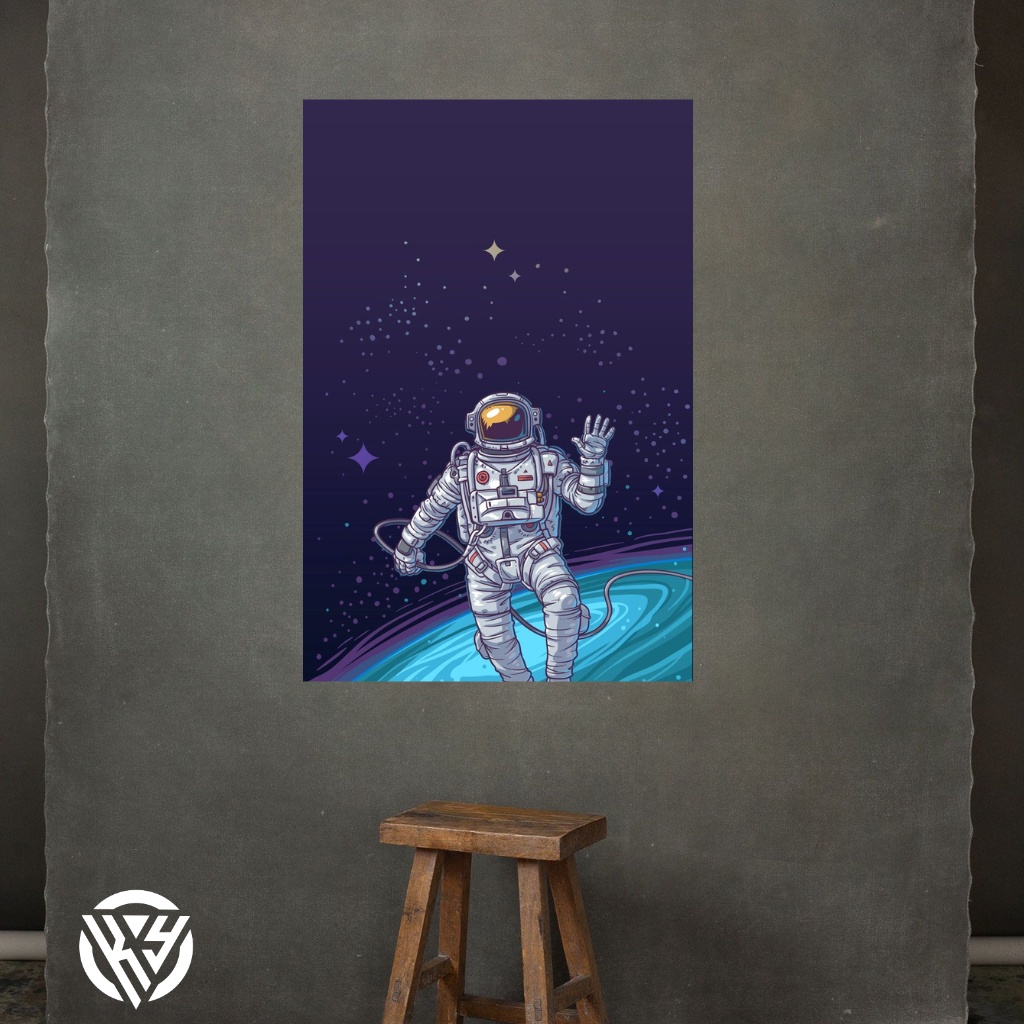 POSTER ASTRONOT MDF HIASAN DINDING KAMAR CAFE AESTHETIC