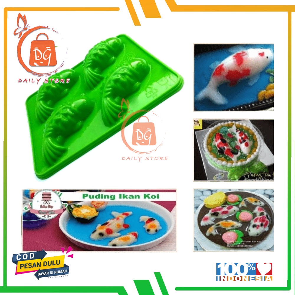 Cetakan Ikan Koi Kecil / Agar Puding es jelly Kue coklat fish mould