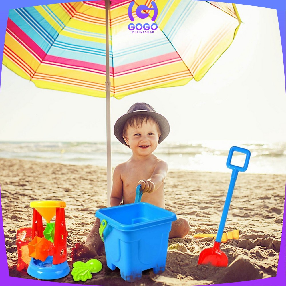 GOGO-M160 M182 Mainan Anak Cetakan Pasir Pantai / Mobil Truk Gerobak Pasir / Ember Sekop Pasir Anak