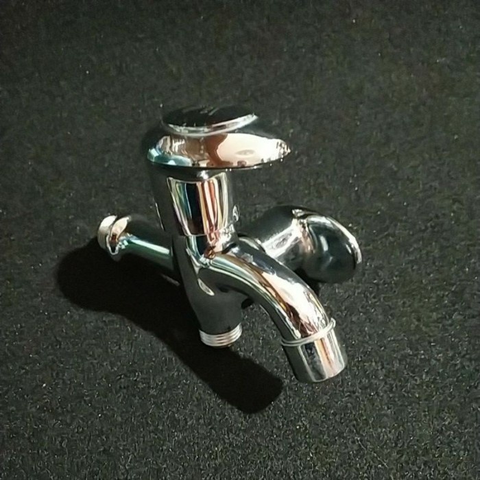 kran cabang vone plastik chrome kran dua cabang