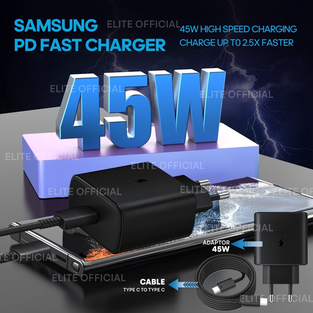 Charger Type C to Type C Fast Charging Original 25W 3.0 Quick Charger