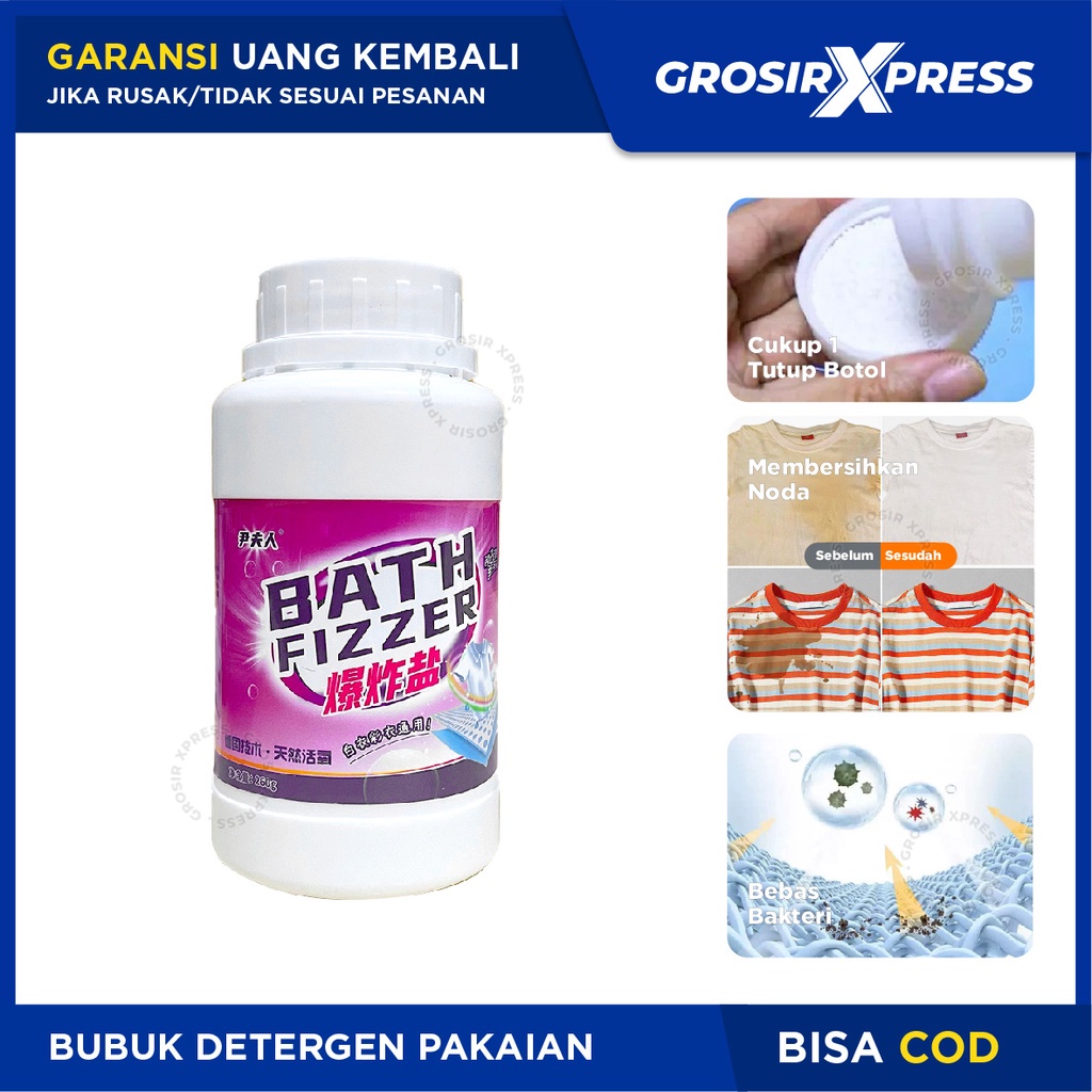 Pemutih Pakaian Deterjen Bubuk Penghilang Noda Detergent Powder Pembersih Baju |GROSIRXPRESS