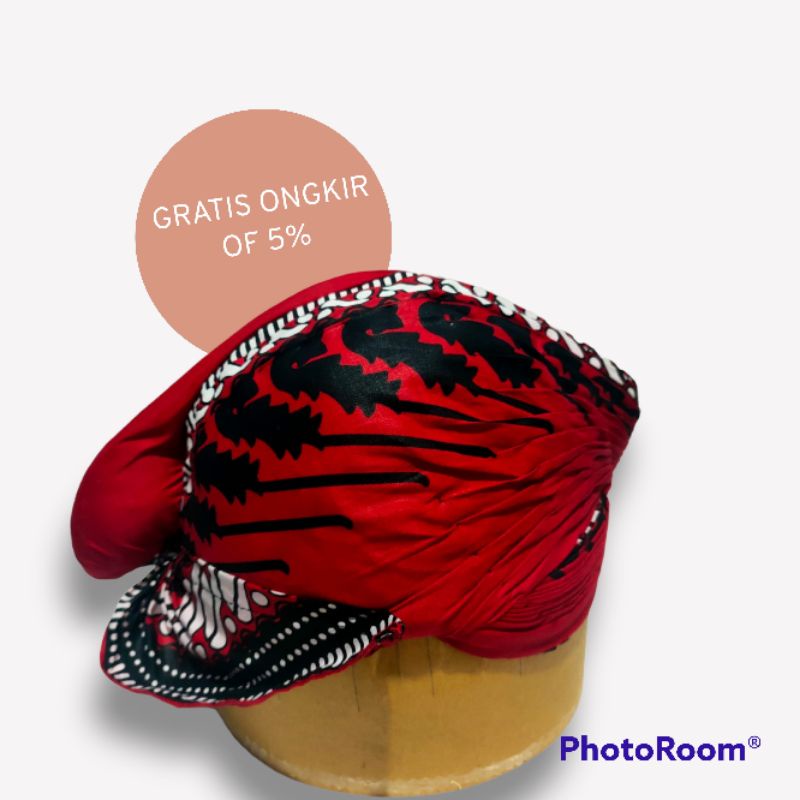 peci belangkon jogja bayi anak anak dewasa bahan alusan bisa di cuci dan di lipat motif merah keren/
