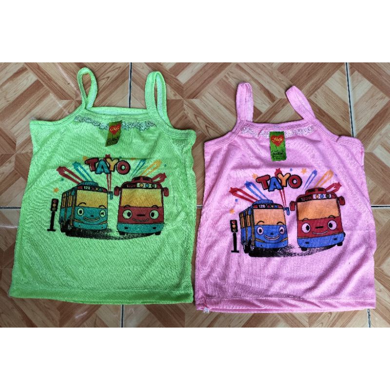 Kaos Dalam/Singlet Anak Renda Warna Sablon &quot; Shafa &quot;