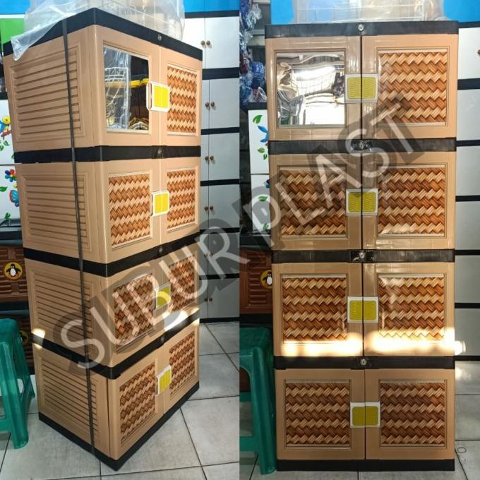 

LEMARI PLASTIK / LACI / LEMARI PAKAIAN PREMIUM 8 PINTU stock ready