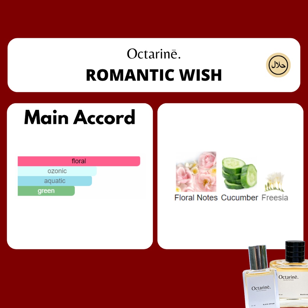 Parfum Wanita Pria Tahan Lama Aroma Lembut Manis by Octarine - Inspired by ROMANTIC WISH | Parfume Farfum Perfume Minyak Wangi Cewek Cowok Murah Original