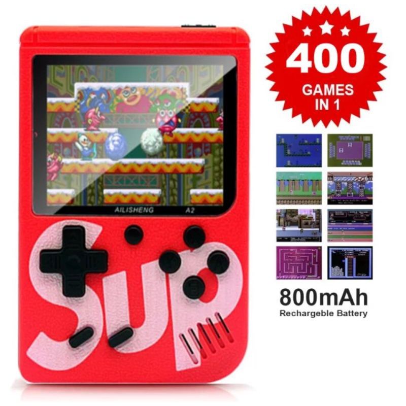 Game boy Retro Mini SUP 400 In 1 Gameboy Conselo Mini Portable Game Box Mainan Anak