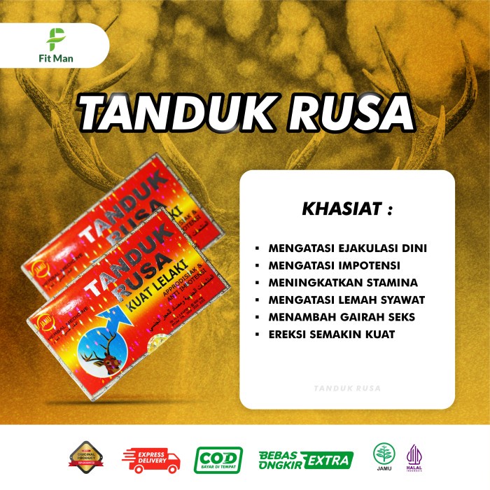 Tanduk Rusa Suplemen Stamina Tahan Lama Berhubungan Penyubur Sperma