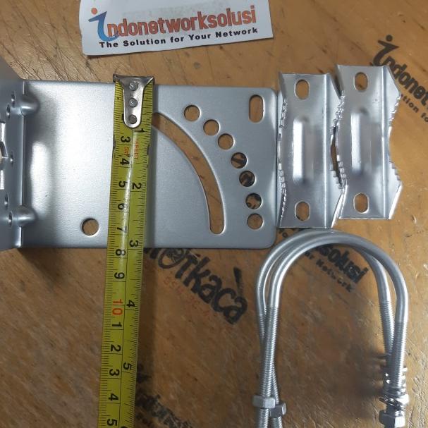 Bracket breket clamp klem dudukan tiang antena Yagi Omni TV Radio