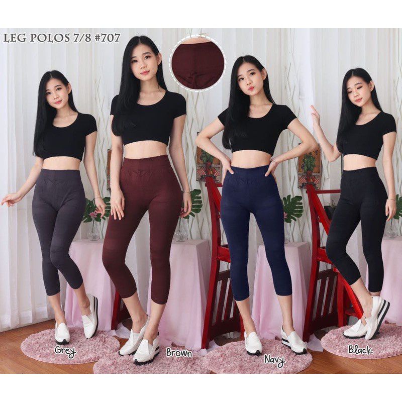 Legging 7per8 Polos Pendek Import | Legging 7/8 Polos | Legging 7/8 Jumbo | Fashion Wanita