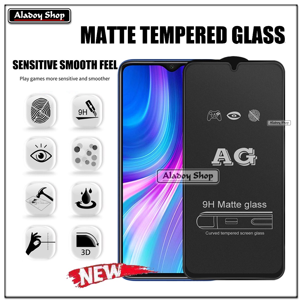 Xiaomi Redmi Note 8 Pro PAKET 2IN1 Tempered Glass Matte Anti Glare Full Layar dan Tempered Glass Kamera