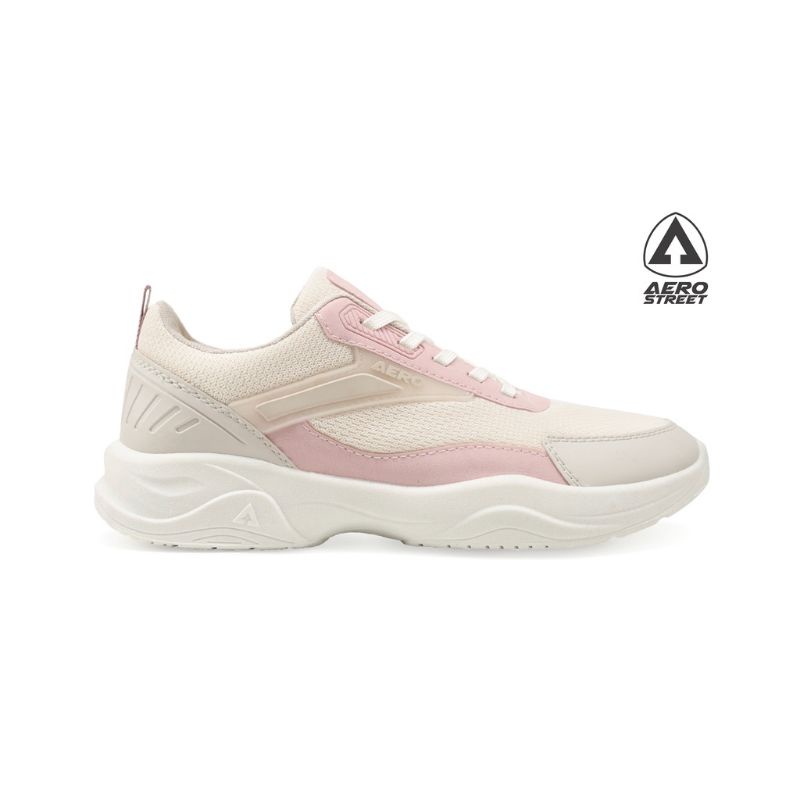 Aerostreet 37-40 Fresh Lemon Natural Merah Muda Krem - Sepatu Sneakers Casual Sport Pria