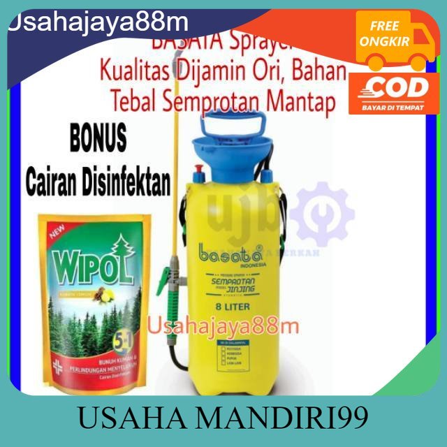 BONUS Cairan Disinfektan Pressure Sprayer Maspion 8 Liter Semprotan Taman Semprotan Hama Tebal Kuat