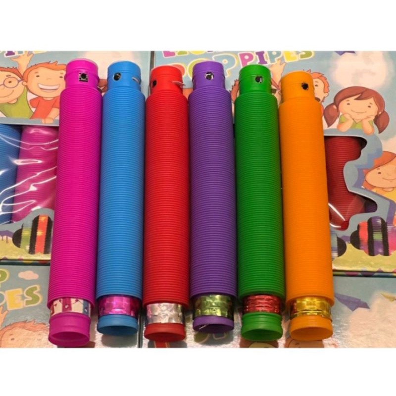 POP TUBE LED FIDGET TOYS POP PIPES PIPA LAMPU MAINAN ANAK TERBARU