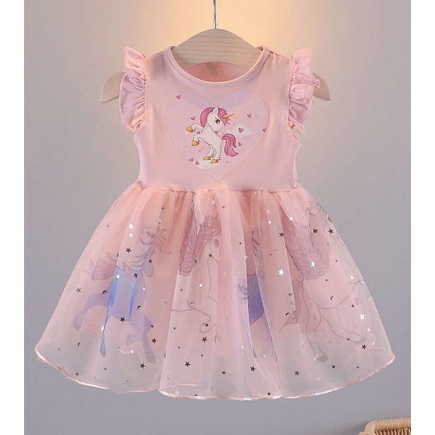 baju pesta anak bayi perempuan 1 2 tahun dress pink dres ulang tahun