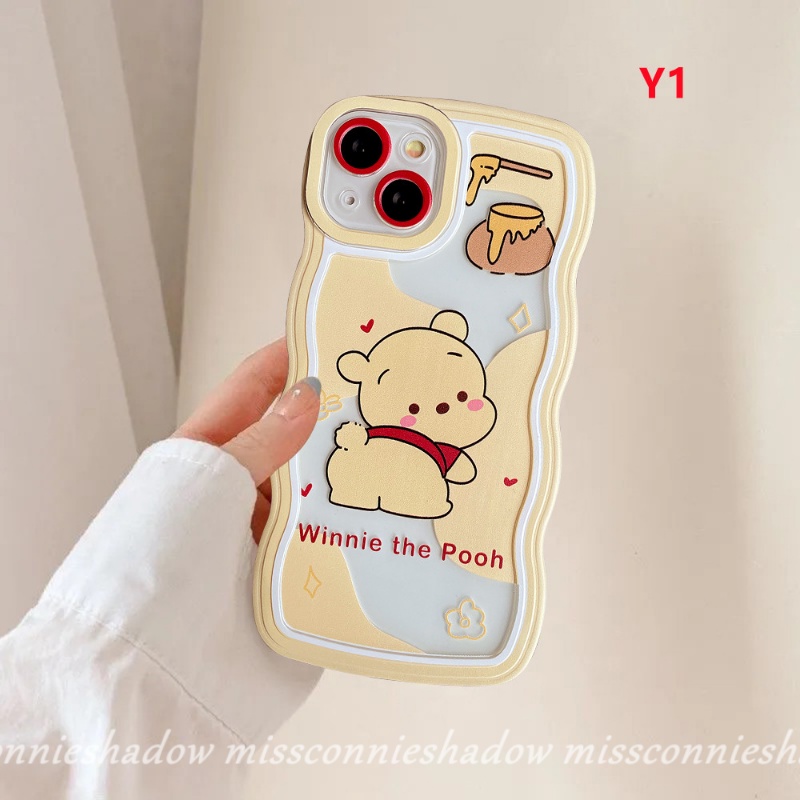 Realme 10 C35 C33 C30 9Pro+ 8I 9 7I C25Y C12 C21Y C11 C25 C25s C15 8 7 5 C3 6i 5i 5s C20A C20 Couple Case Cartoon Winnie The Pooh Cute Pochacco Shockproof Wavy Edge Soft TPU Cover