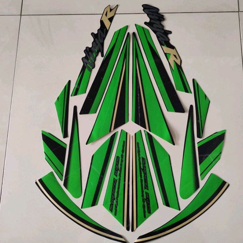 STRIPING STIKER LIST NINJA R TAHUN 2015 SE HIJAU STIKER NINJA R 2015 HIJAU