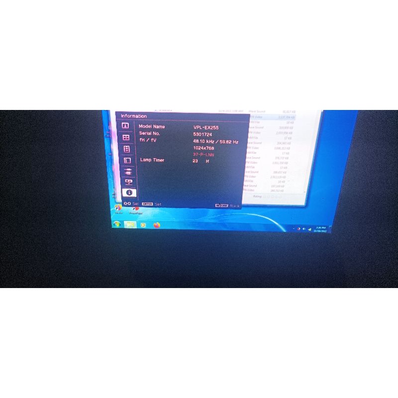 LCD Proyektor Sony XGA VPL Ex255 minus gambar merah