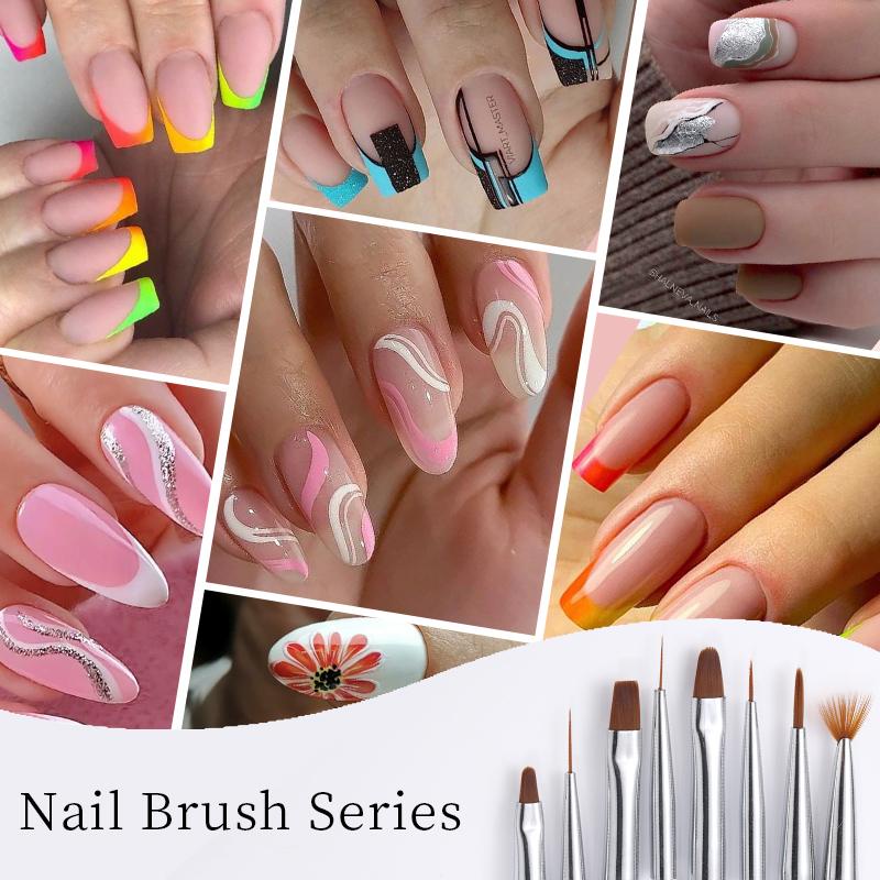 Brush Pen Liner Gambar Ukiran Akrilik UV Gel Untuk Nail Art Manicure