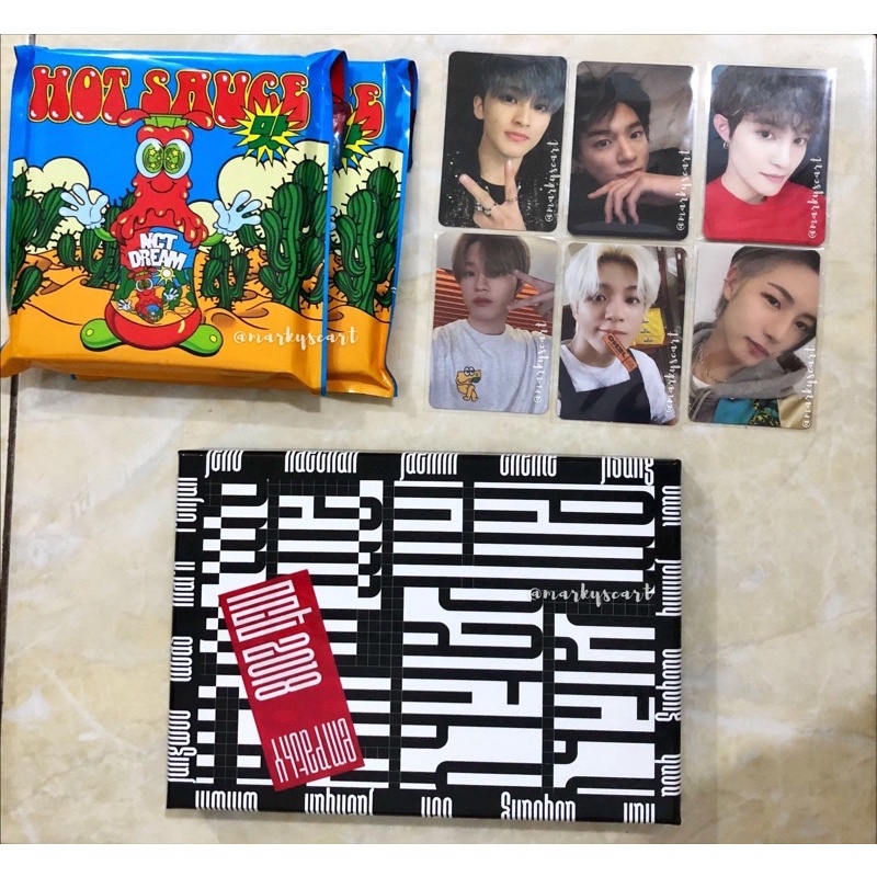 PC JENO REALITY SET WITH ALBUM NCT 2018, MARK BENEFIT SGS HOT SAUCE, YANGYANG TAKE OFF, RENJUN HOT S