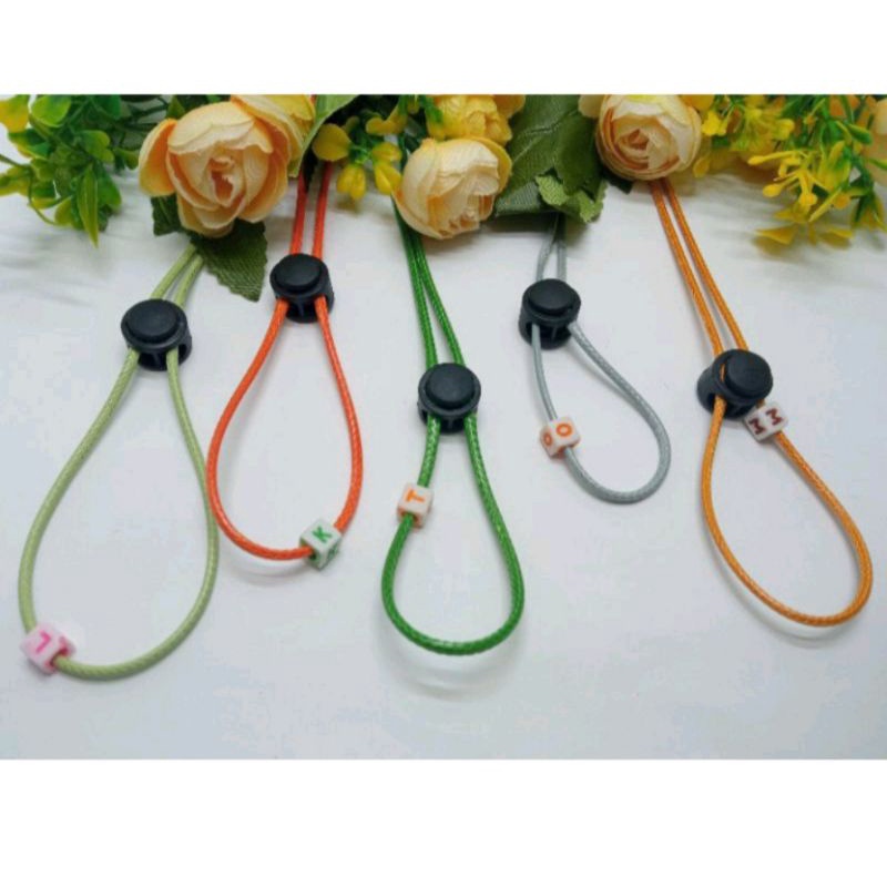 Strap Mask Karakter Cewek Cowok Simple Strap Mask Tali Kalung Strap Masker Kekinian Polos (Order Min
