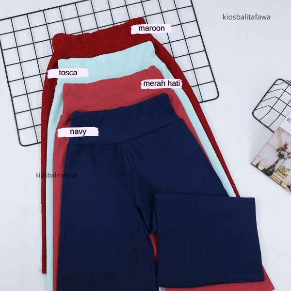 Kulot Sasa uk 7-12 tahun / Panjang 7/8 Cullotes Pants Anak Perempuan Cewe  Polos Adem Bawahan Harian