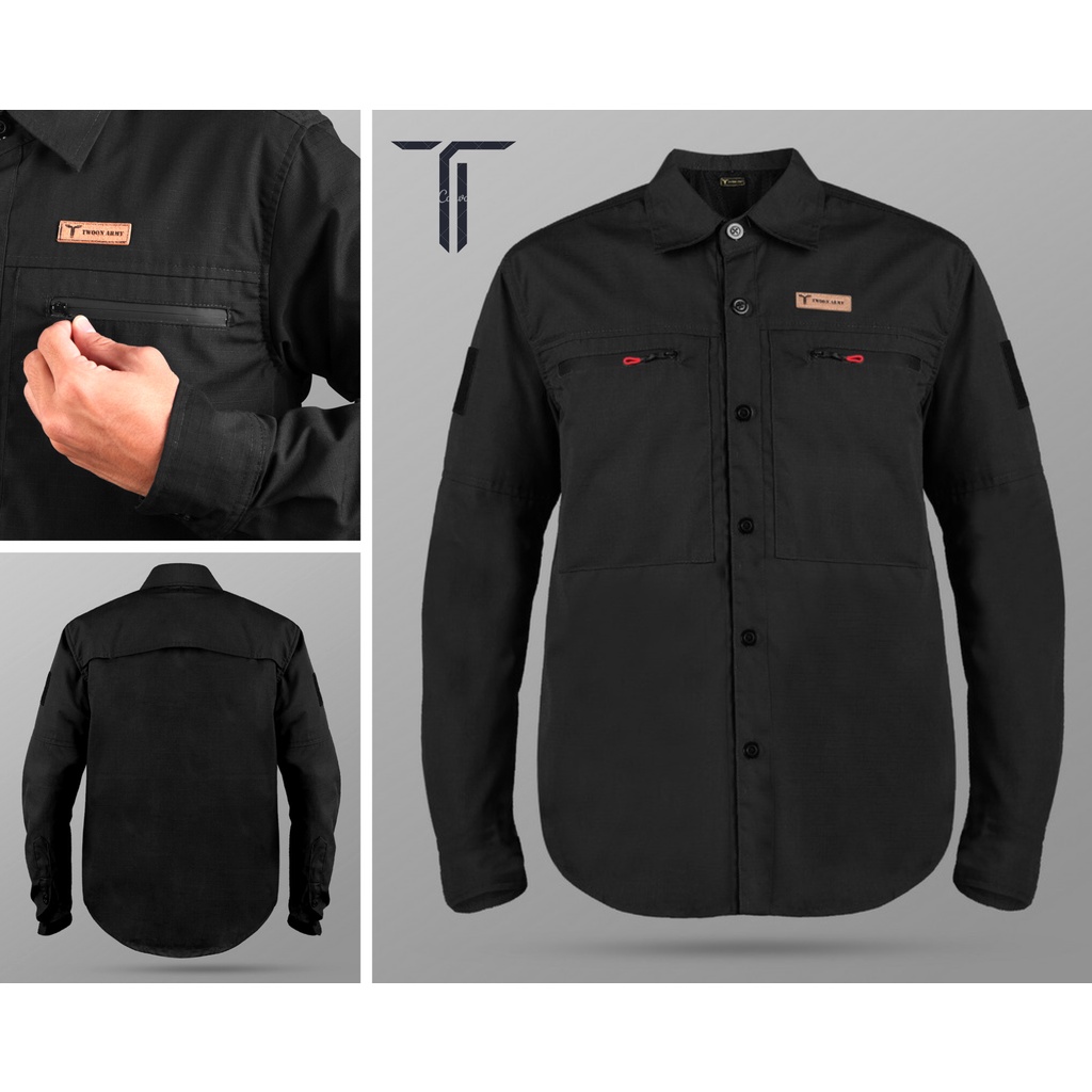 KEMEJA Z-TAC PRIA TWOON ARMY ORIGINAL PREMIUM CASUAL JUMBO