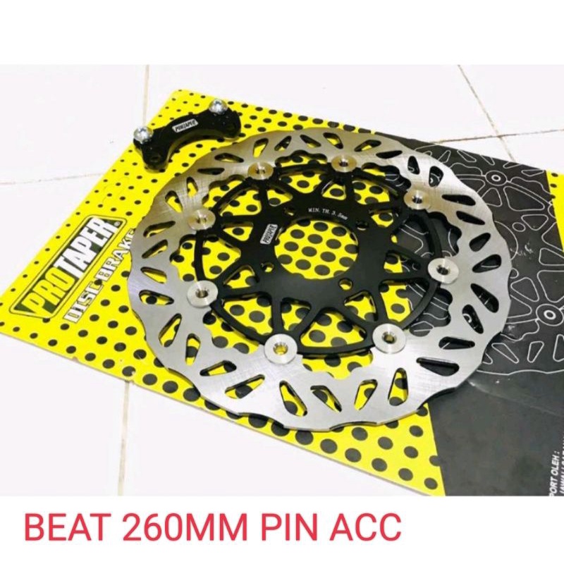 PIRINGAN DISC CAKRAM DEPAN PROTAPER UK 260MM BEAT HONDA LOBANG BAUT 4 FROUTING PROTAPER COPY KTC