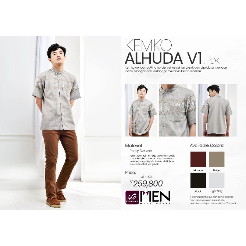 Rabbani- Kemeja Koko Alhuda V1- Kemko Pendek Rabbani