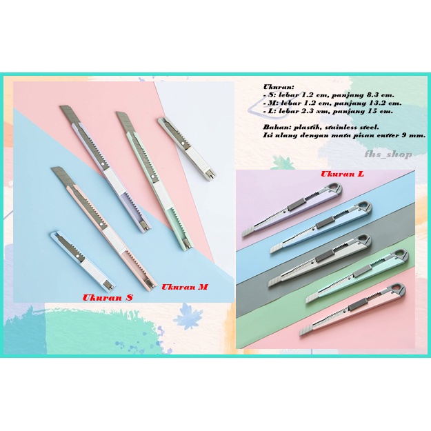 

Cutter Mini Pemotong Kertas Cutter Mini Lucu Cutter Mini Cutter Pankyo Cutter Slim Pastel Color Slim
