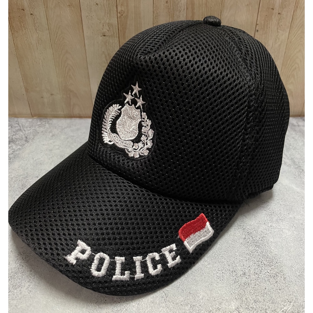 Topi Jaring Police - Topi Tribrata - Topi Jaring Polis* - Topi Hitam