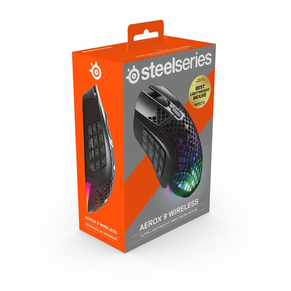 Mouse Steelseries Aerox 9 Wireless RGB | MMO/MOBA Gaming Mouse