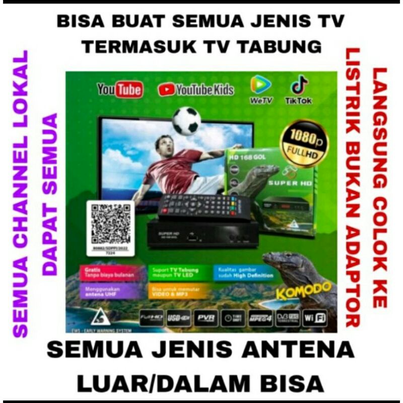 Set Top Box STB TV Digital Super HD 168 GOL SNI EWS